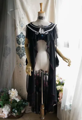 Ethereal Long Cape with Mantle