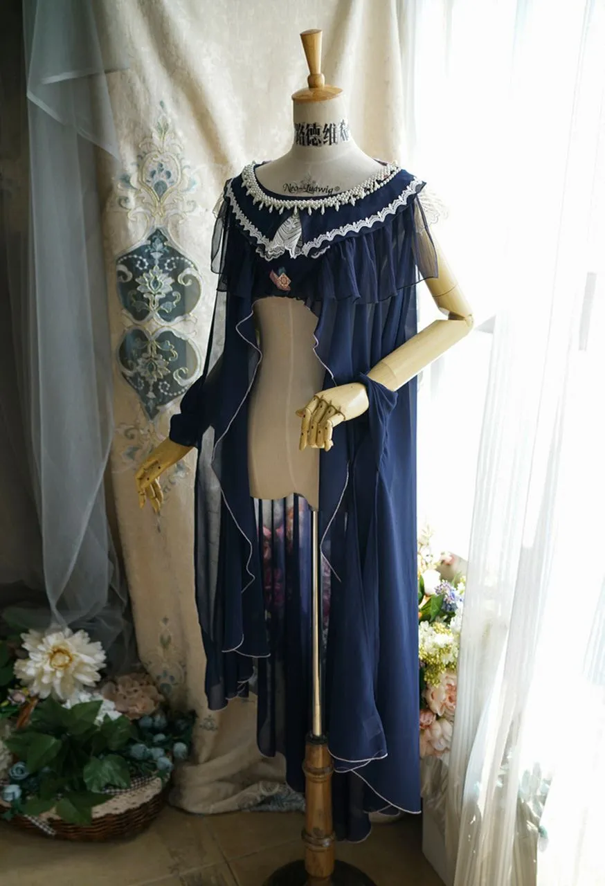 Ethereal Long Cape with Mantle