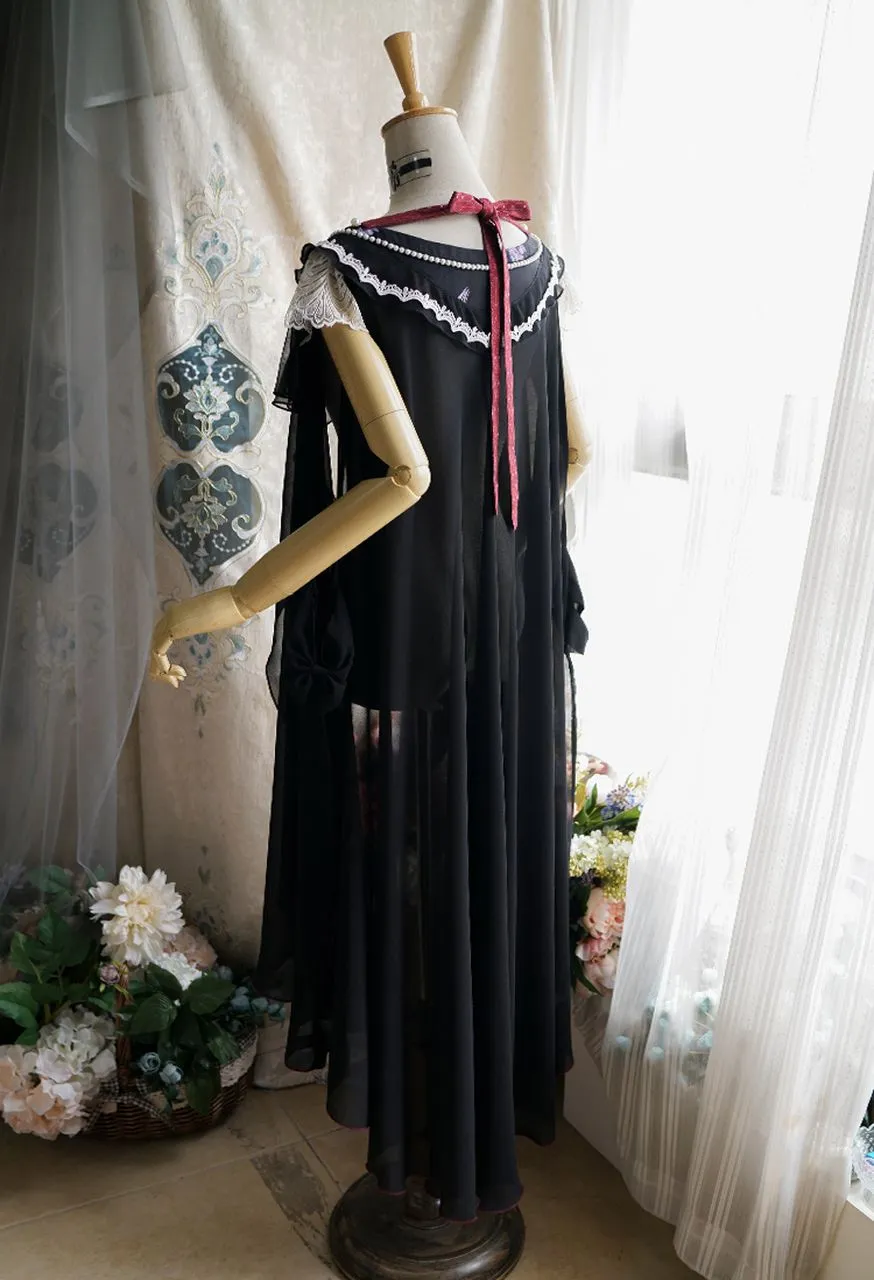 Ethereal Long Cape with Mantle