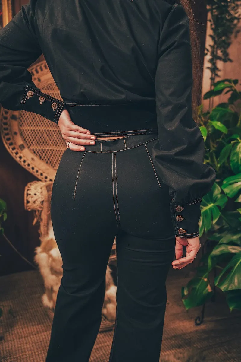 Farrah Cropped Jacket - Black