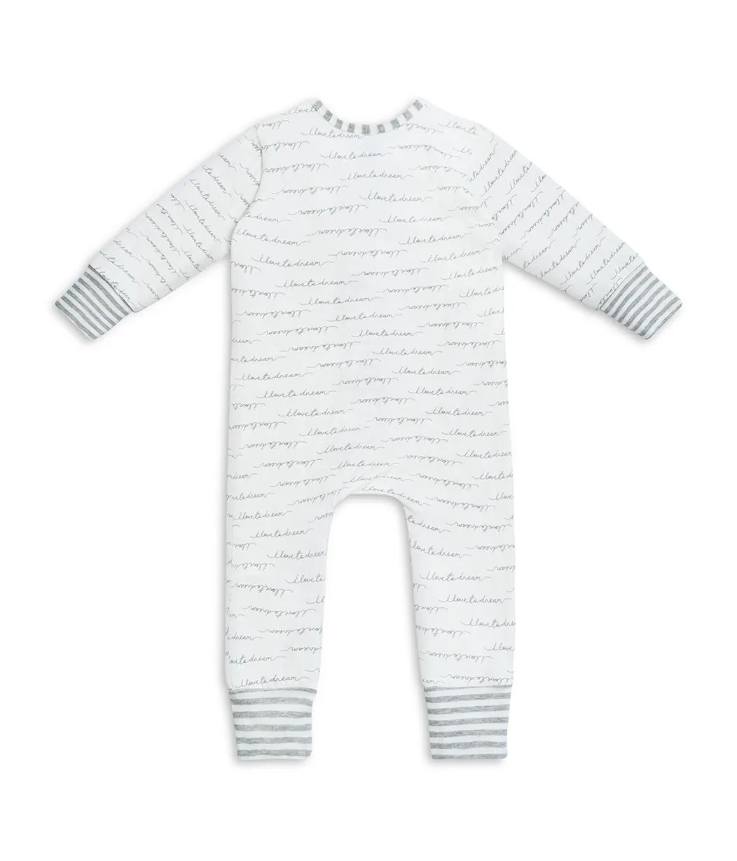 Footless Romper Cotton White Dreamer
