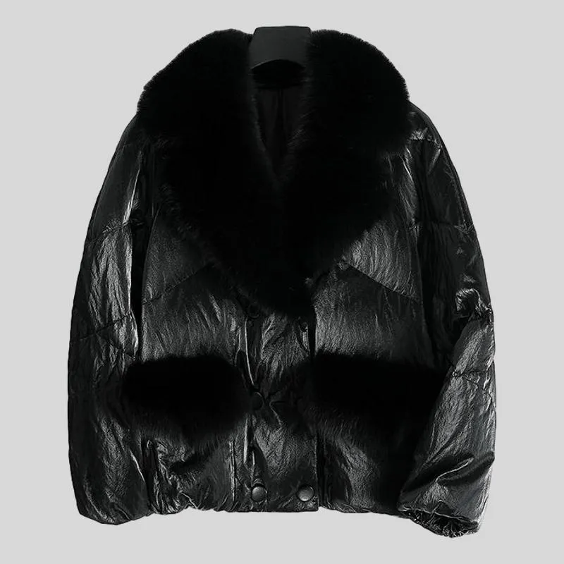 Genuine Fox  Fur Collar  Parka Down Jacket