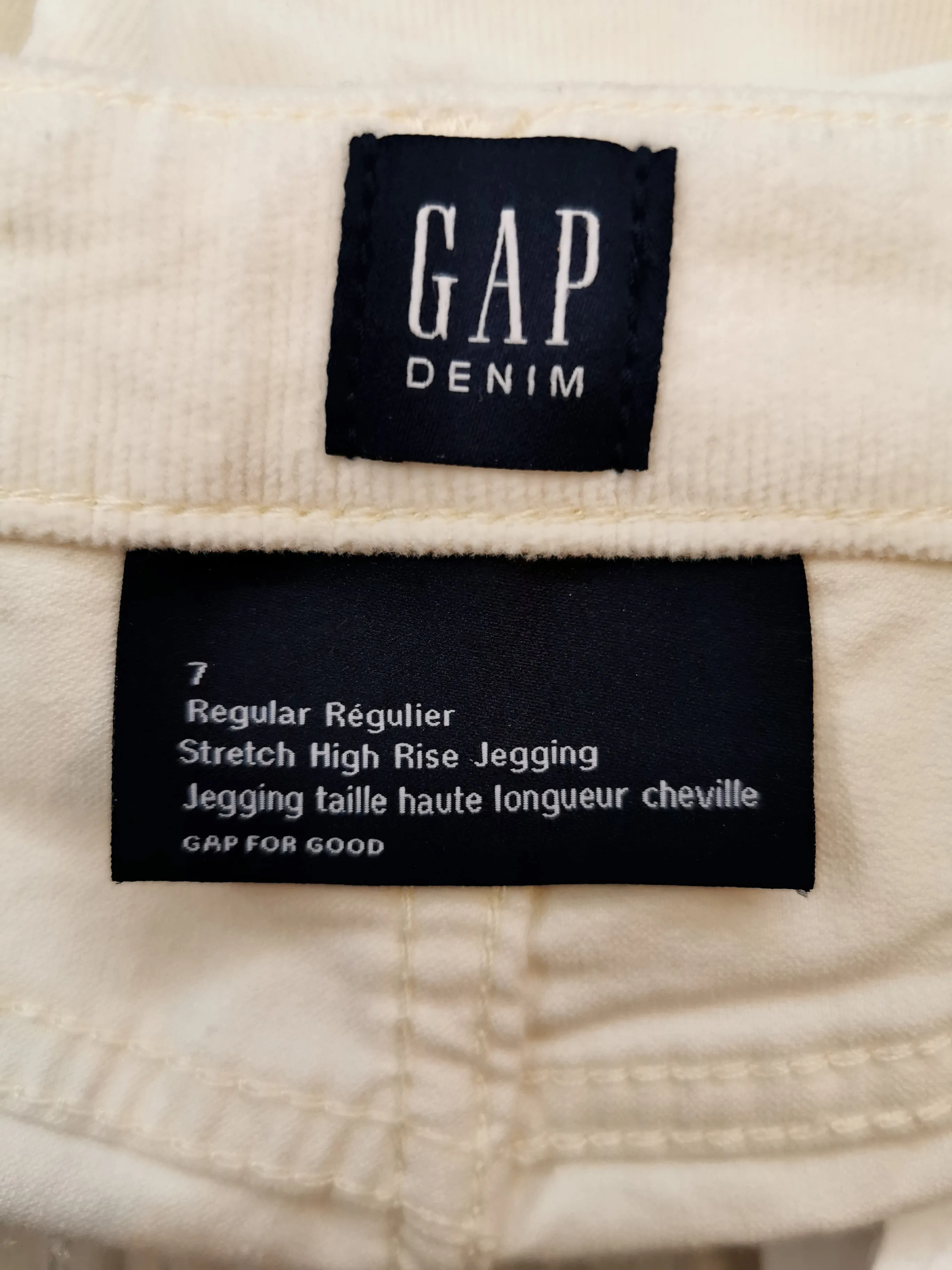 GIRL SIZE 7 YEARS - GAP kids, High-rise, Corduroy Jegging NWOT B55