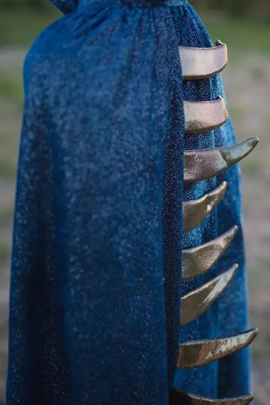 Great Pretenders - Teal and Gold Starry Night Dragon Cape 5-6