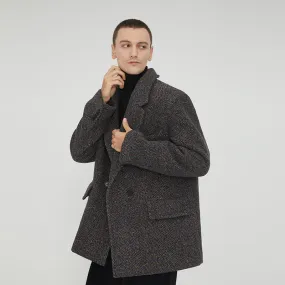 Herringbone Tweed Overcoat