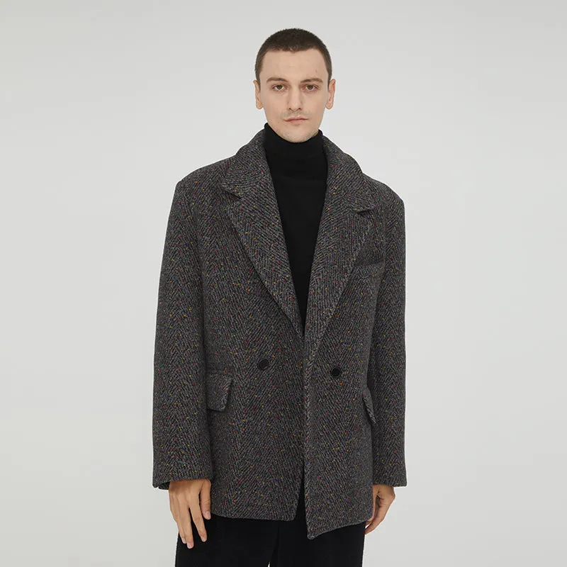 Herringbone Tweed Overcoat