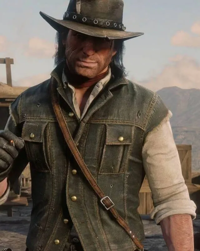 John Marston Dark Brown Vest RDR 2