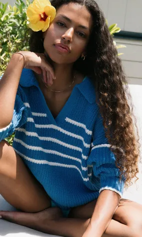 Kimberly Top Creme Blue