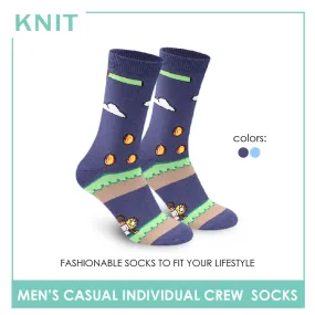 Knit Men's Retro Games Cotton Light Performance Crew Socks 1 Pair KMC2304