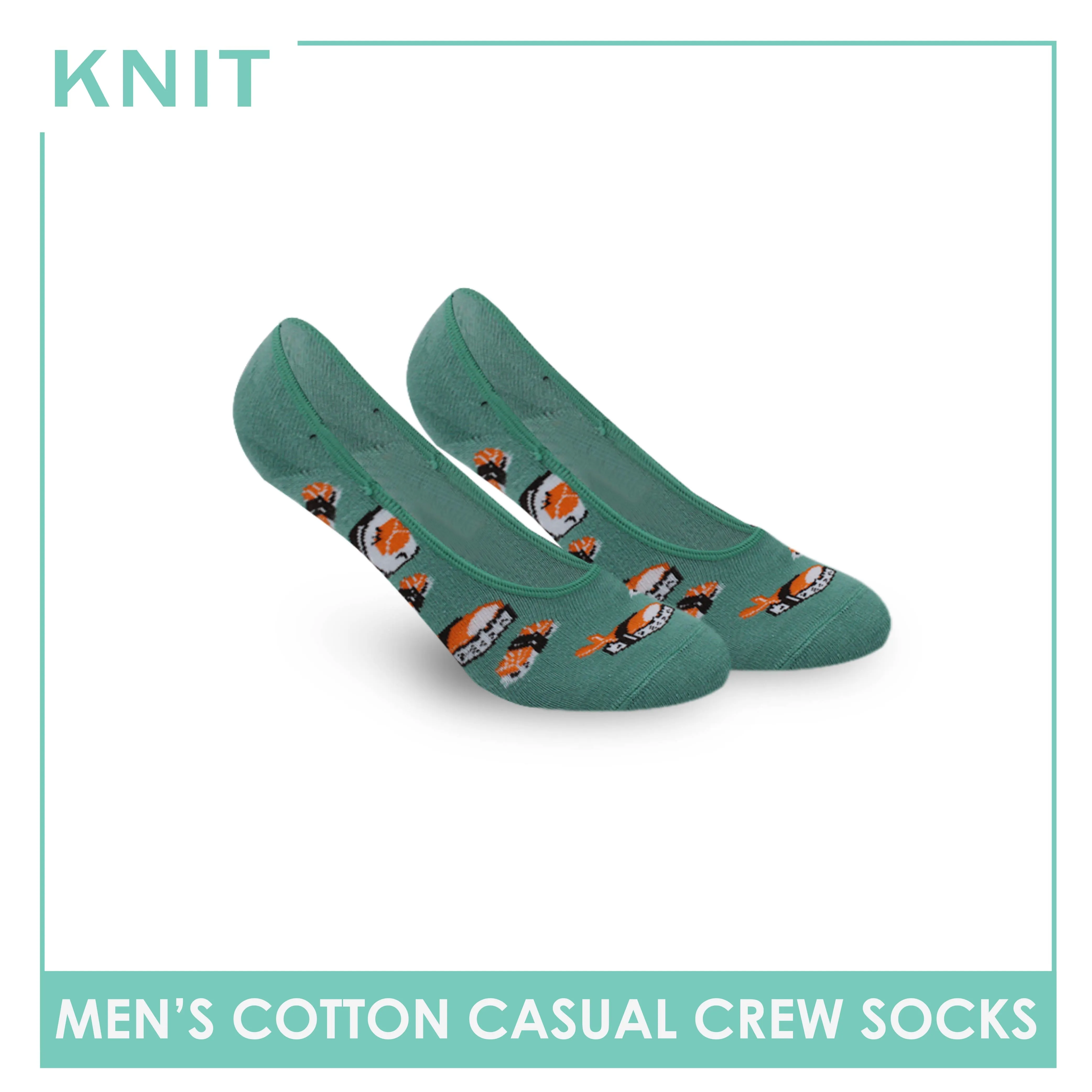 Knit Men's Sushi Cotton Light Performance Foot Cover 1 pair KMCF3401