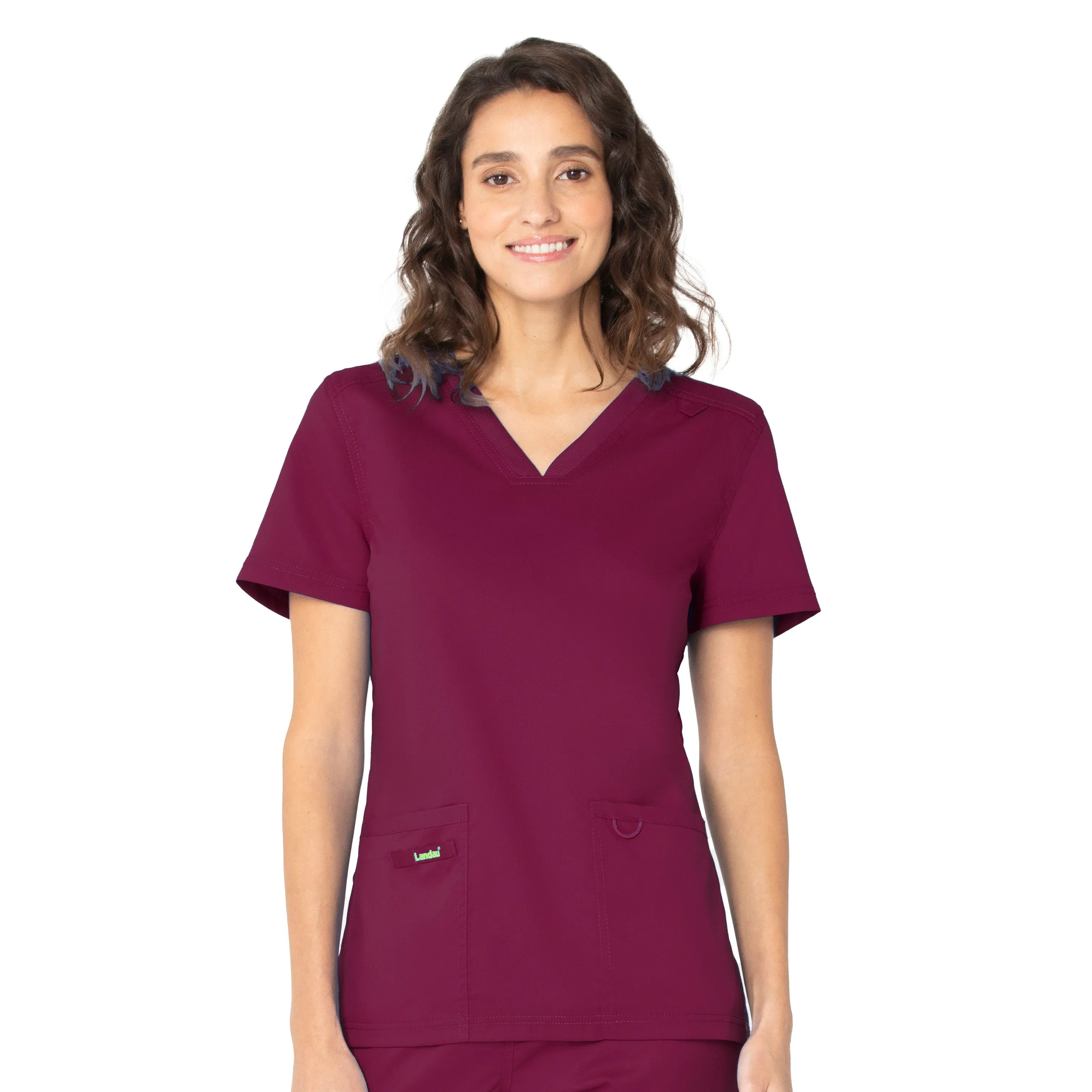 Landau ProFlex Women's 2-Pocket V-Neck Scrub Top