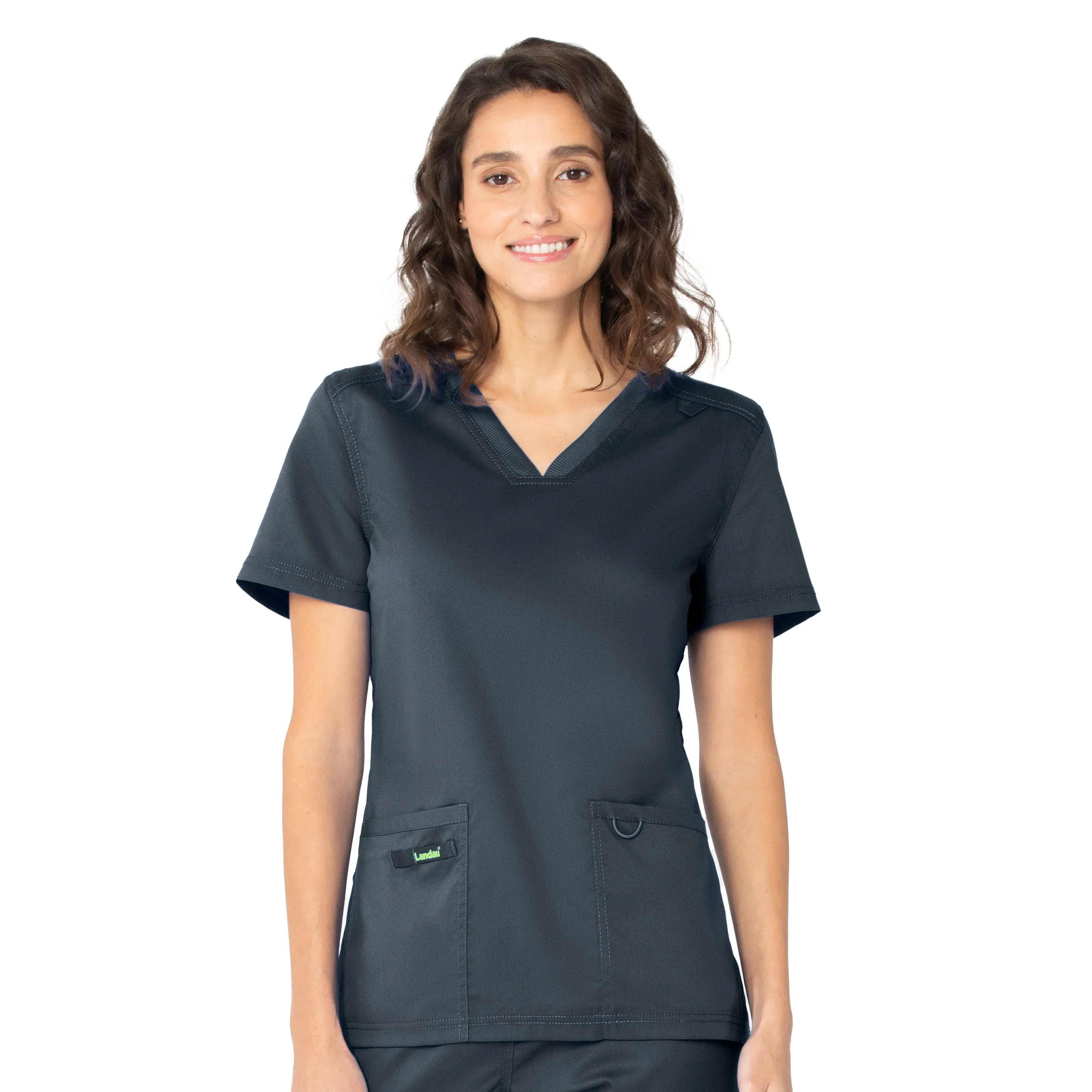Landau ProFlex Women's 2-Pocket V-Neck Scrub Top
