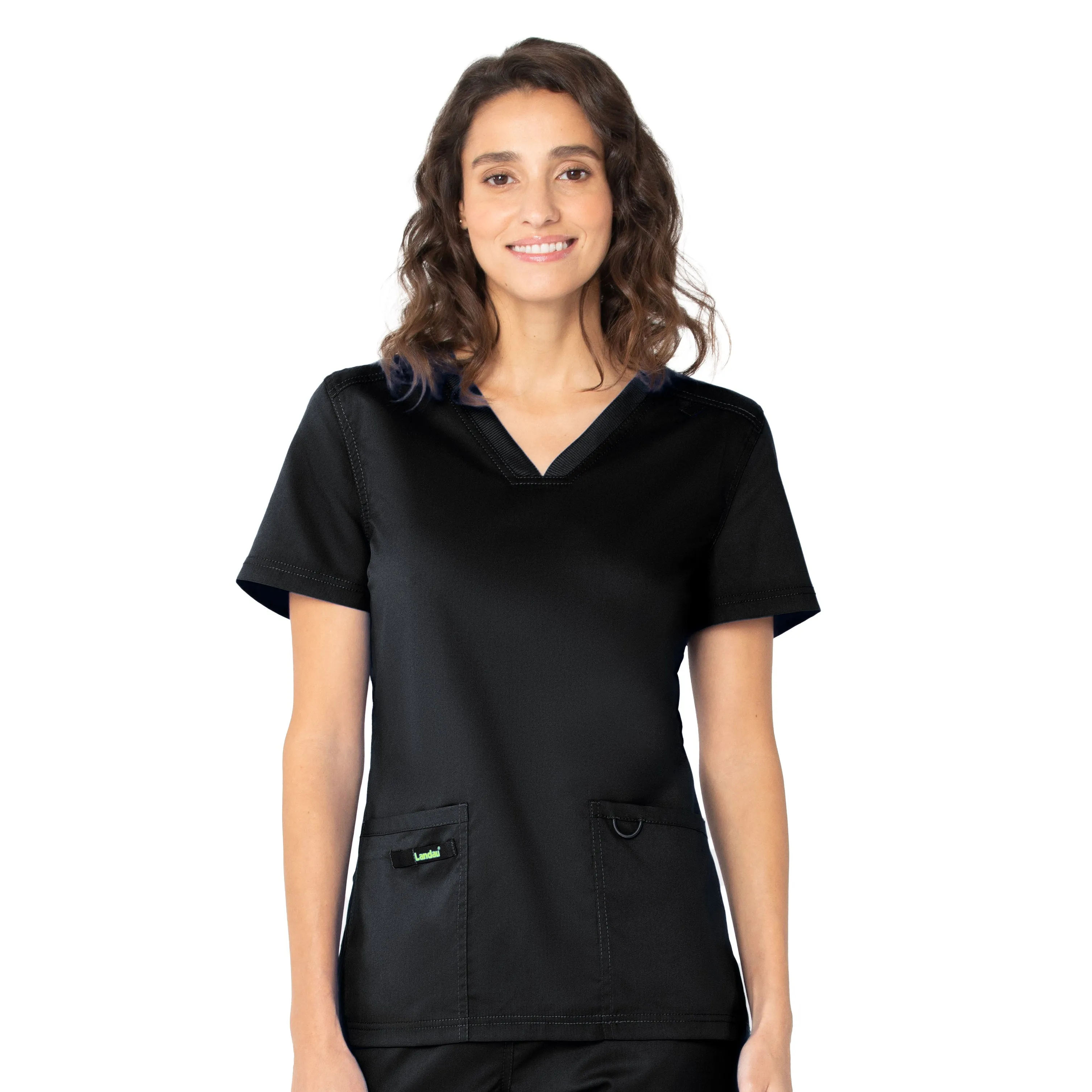 Landau ProFlex Women's 2-Pocket V-Neck Scrub Top