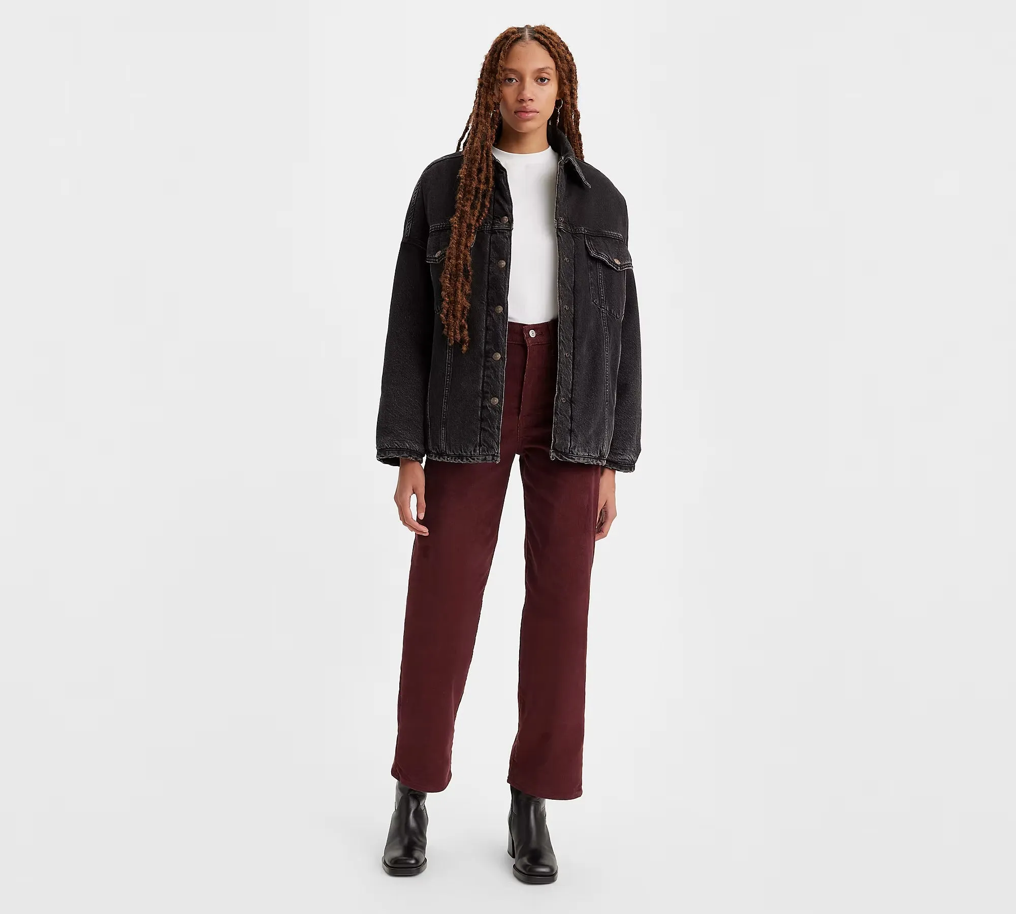 Levi's - Ribcage Straight Ankle Curdoroy in Decadent Chocolate