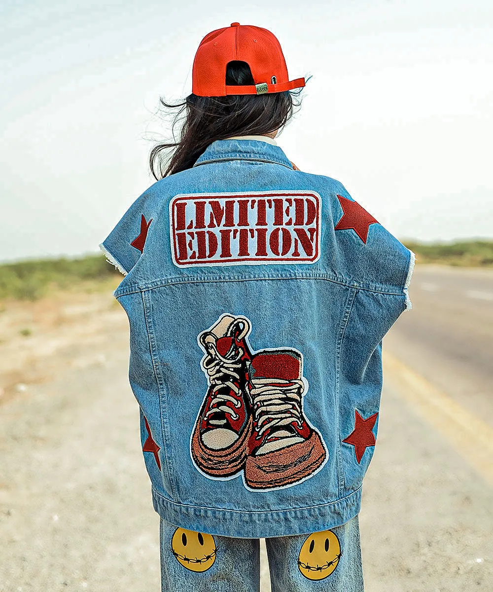 Limited Edition Light Blue Denim Vest Unisex | El Denim Vol. 1: Highway | Weave Wardrobe