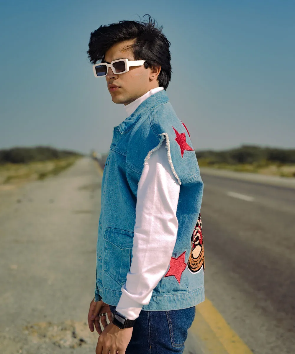 Limited Edition Light Blue Denim Vest Unisex | El Denim Vol. 1: Highway | Weave Wardrobe