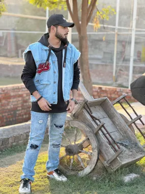Limited Edition Light Blue Denim Vest Unisex | El Denim Vol. 1: Highway | Weave Wardrobe