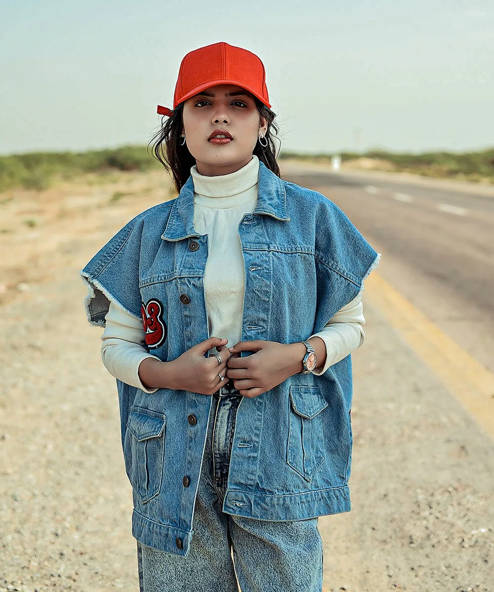 Limited Edition Light Blue Denim Vest Unisex | El Denim Vol. 1: Highway | Weave Wardrobe