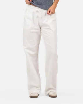 Linen Pants Low-Waisted White