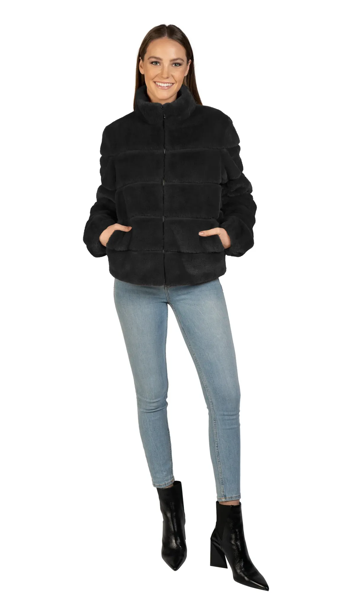 Lizzo Faux Fur Zip Jacket