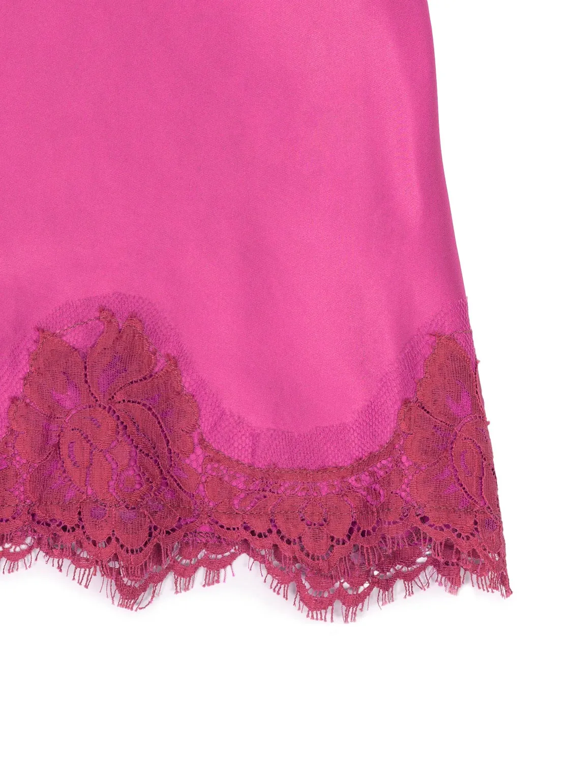 Long Slip Dress   Lace - Pink