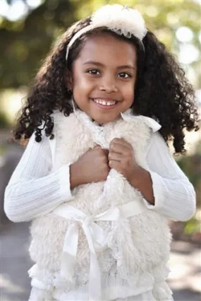 MaeLi Rose Fluffy Lace Vest