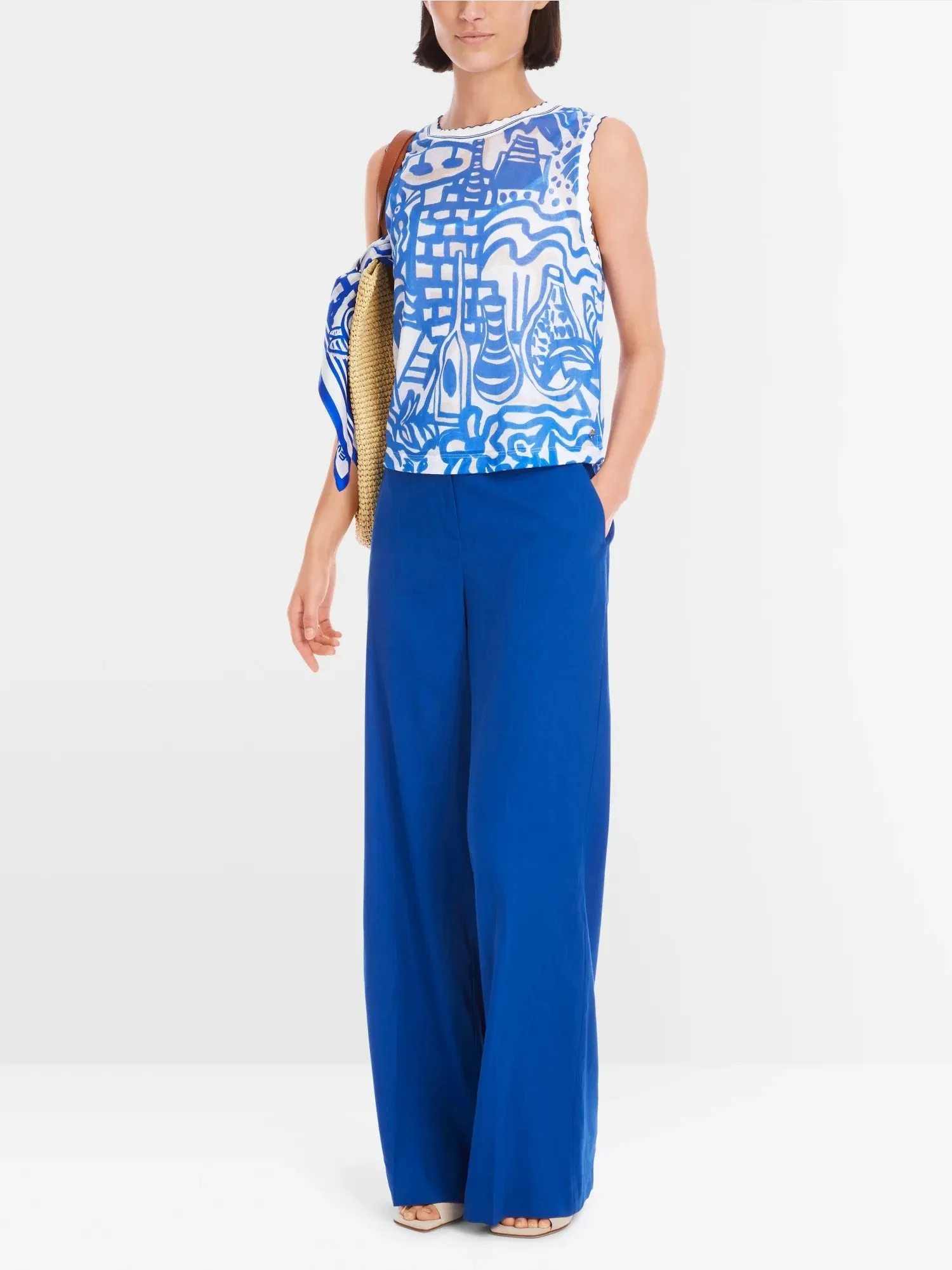 Marc Cain Blue Knitted in Germany top with print
