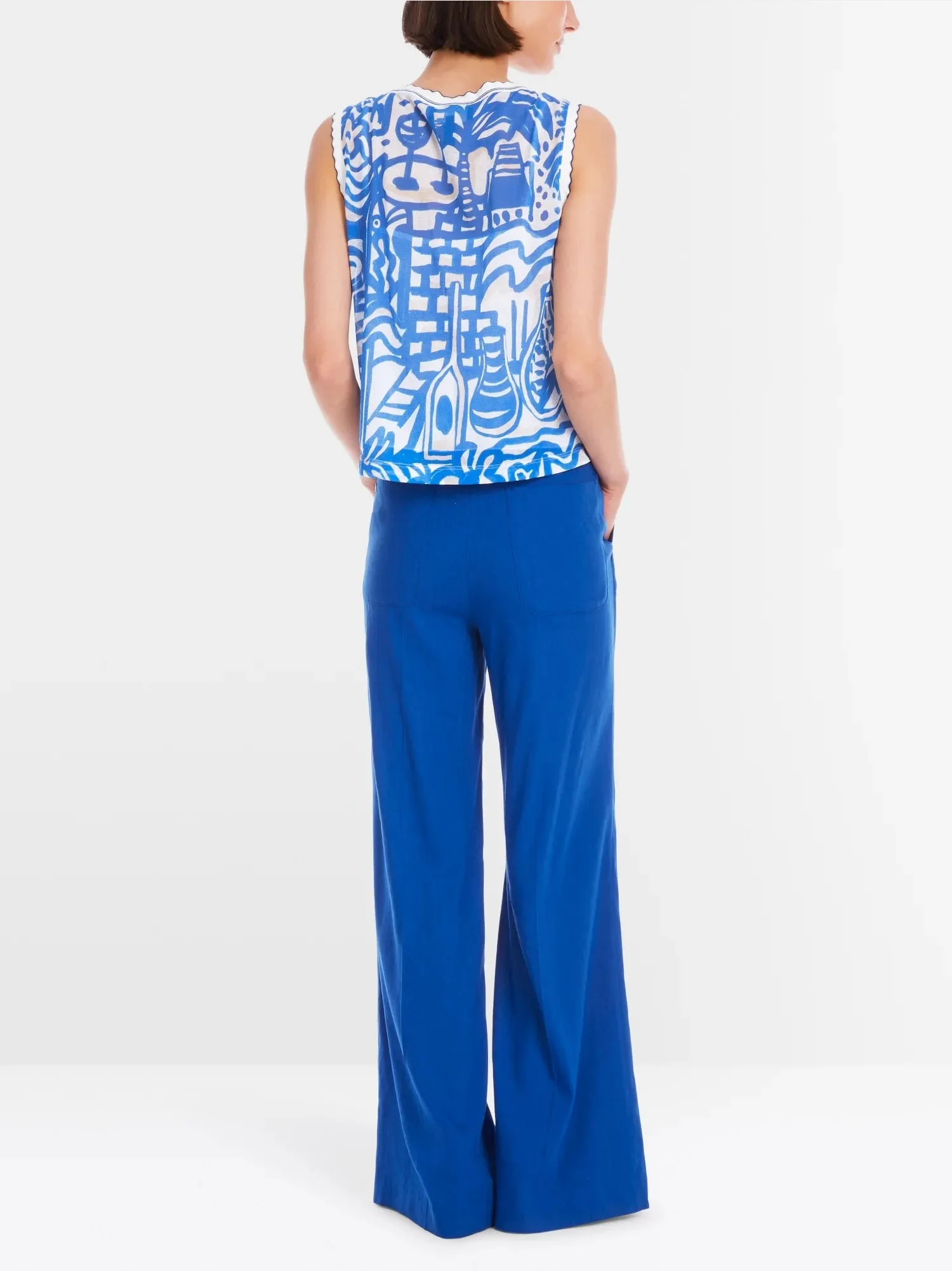 Marc Cain Blue Knitted in Germany top with print