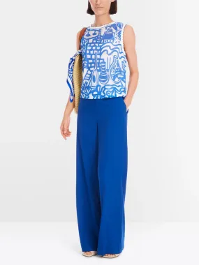 Marc Cain Blue Knitted in Germany top with print