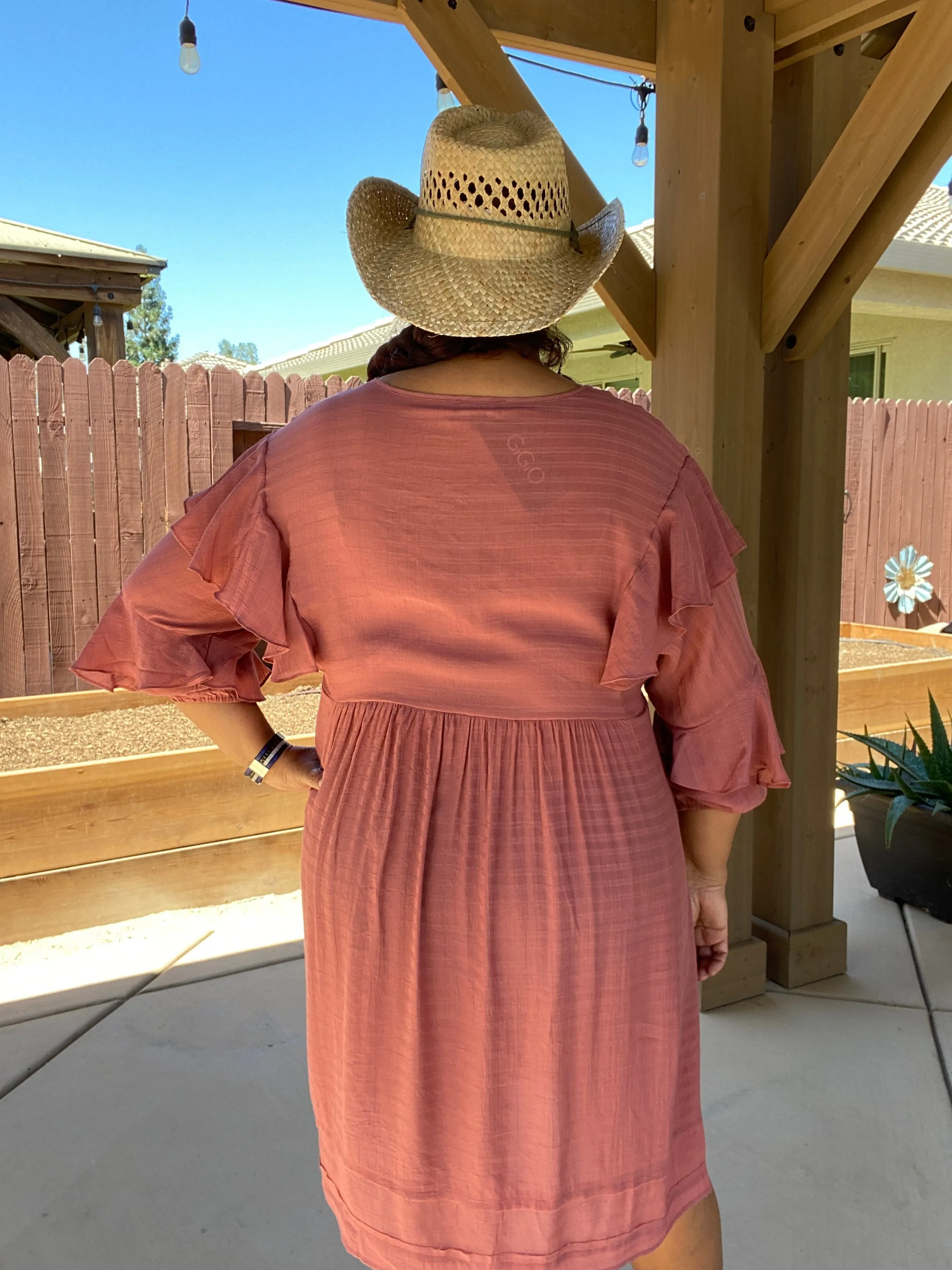 Mauve Babydoll Dress - Women's