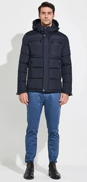 Men's Winter Warm Waterproof Hooded Down Jacket