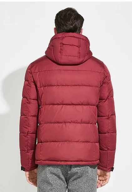 Men's Winter Warm Waterproof Hooded Down Jacket