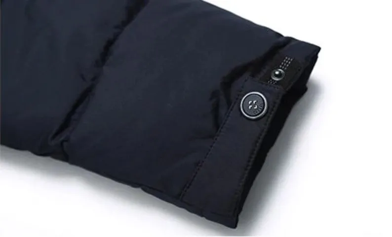 Men's Winter Warm Waterproof Hooded Down Jacket