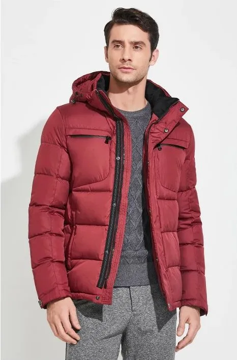 Men's Winter Warm Waterproof Hooded Down Jacket