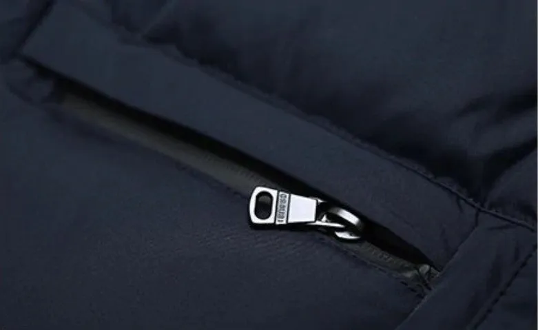 Men's Winter Warm Waterproof Hooded Down Jacket