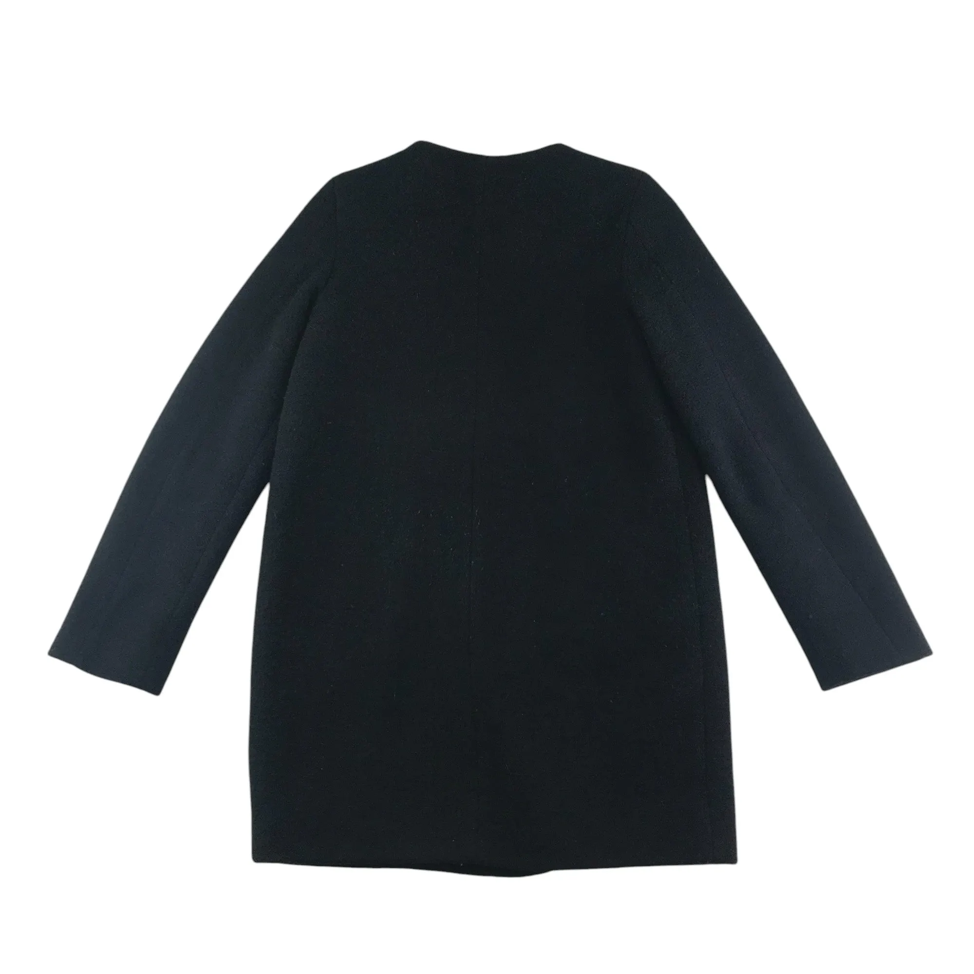 Monki coat adult size XXS black light long over coat wool mix