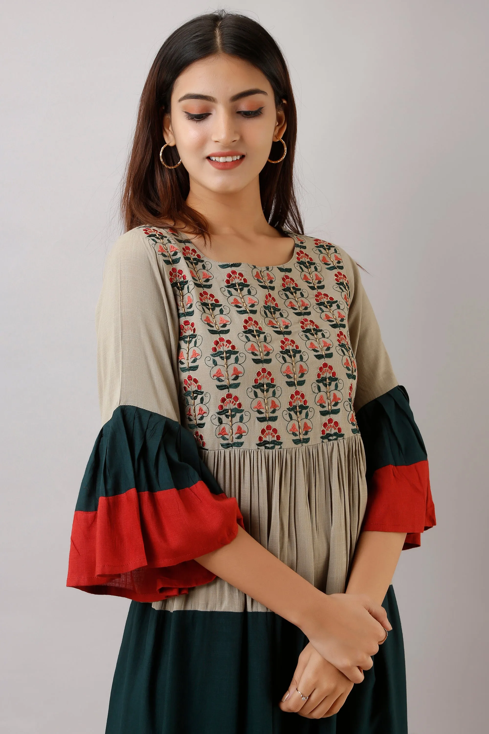 Multi Color Rayon A-line Womens Kurta