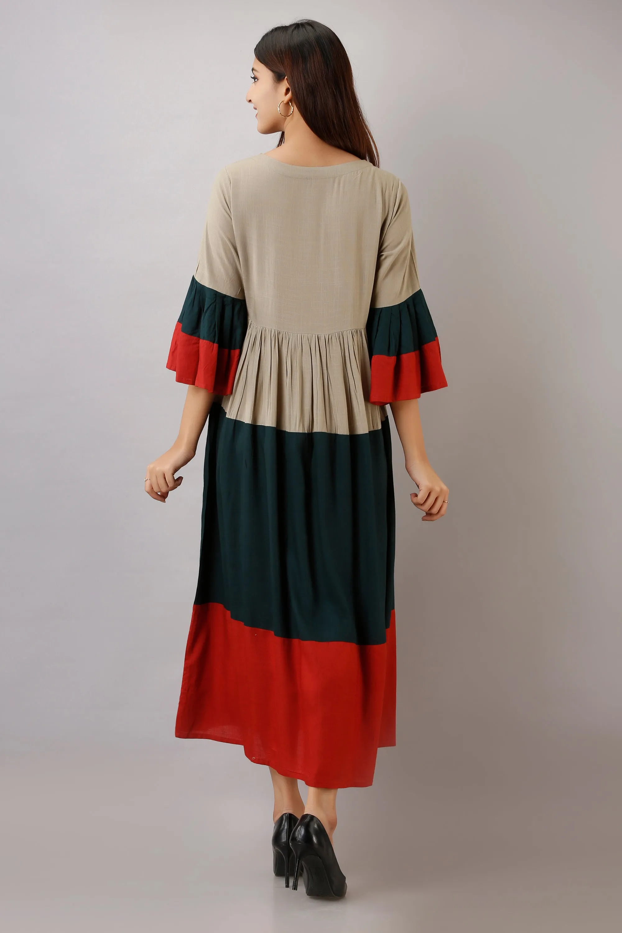 Multi Color Rayon A-line Womens Kurta