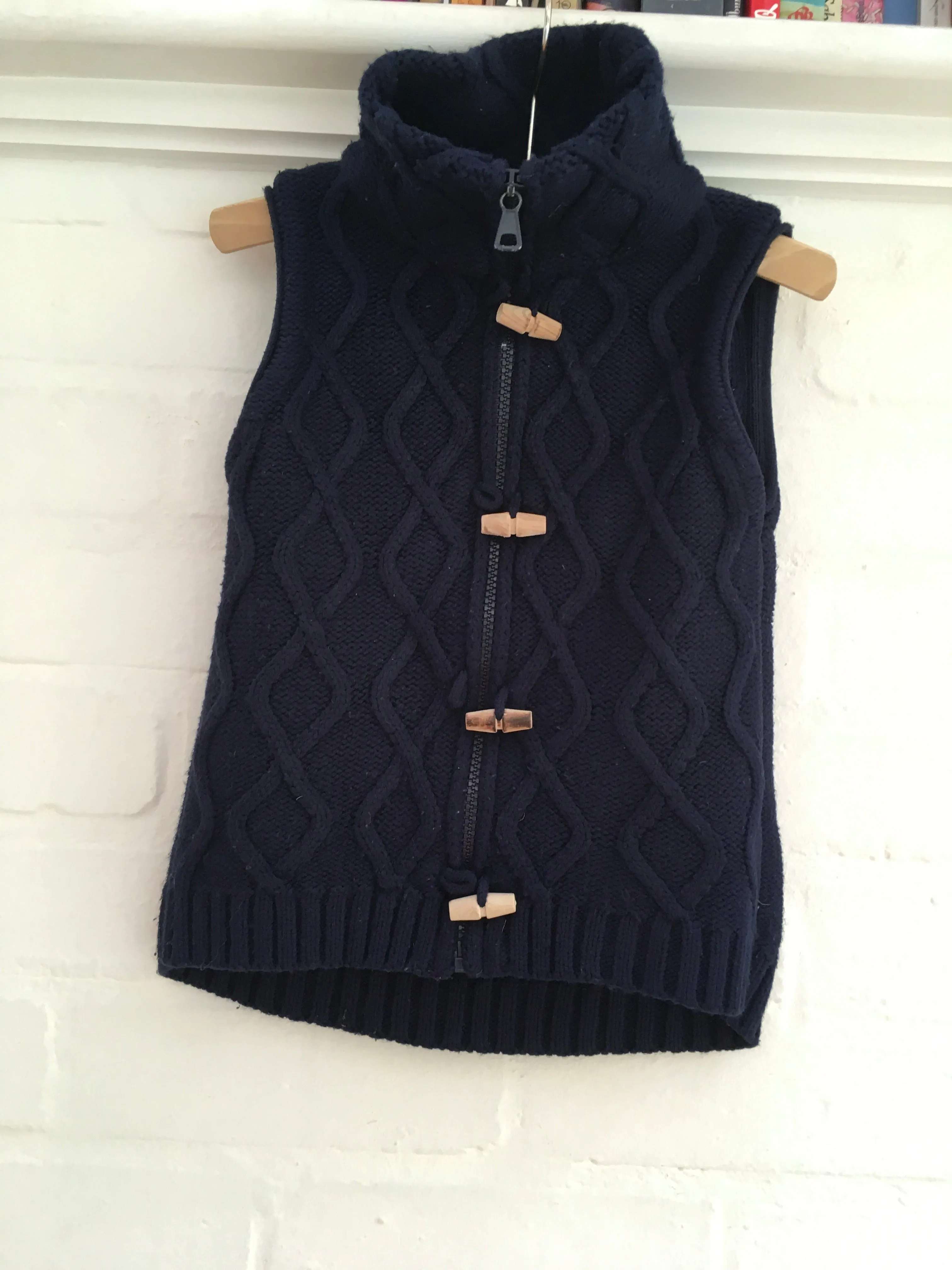 NECK & NECK navy wool knitted duffle vest 4 years 92-106 cm Boys Children