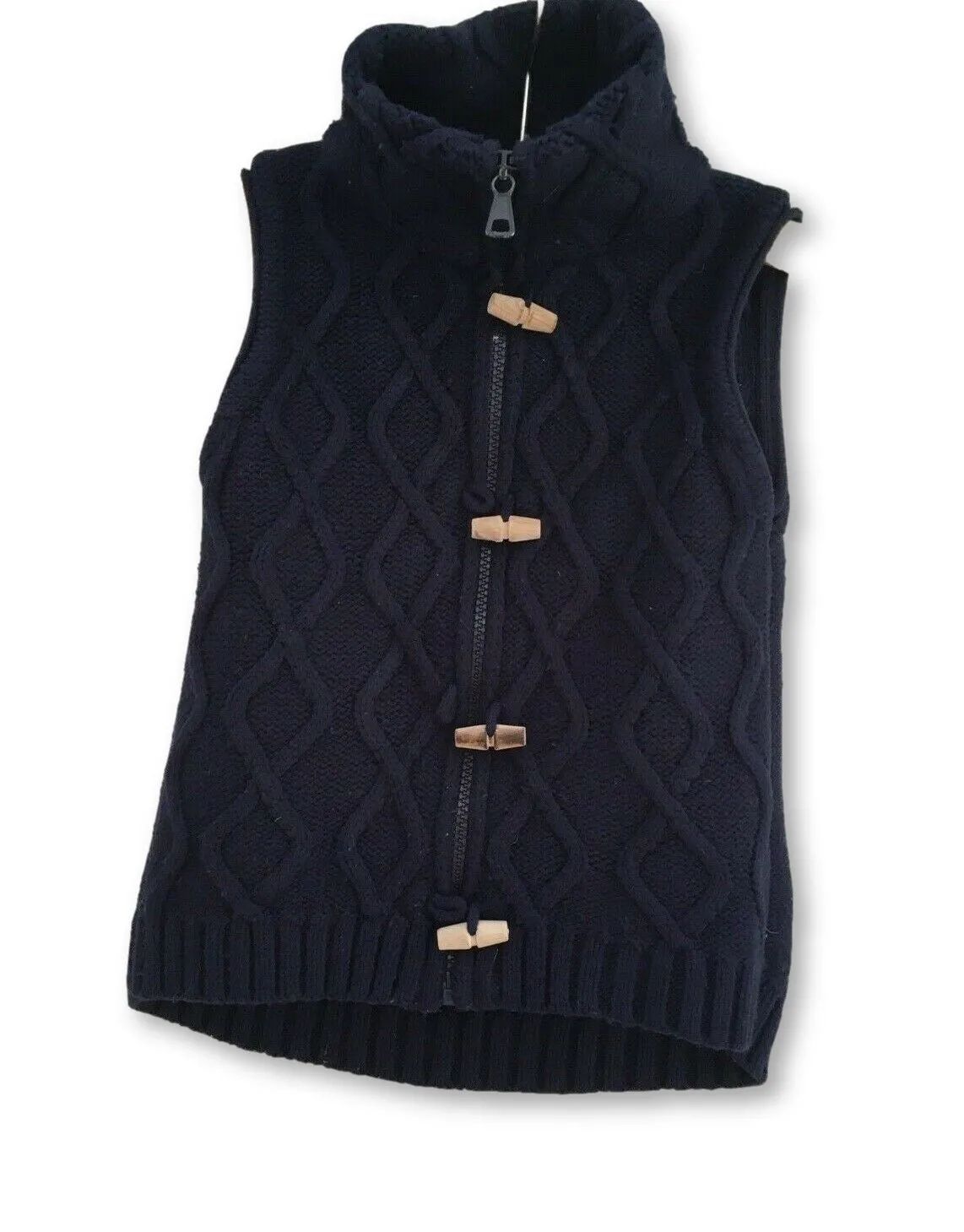 NECK & NECK navy wool knitted duffle vest 4 years 92-106 cm Boys Children