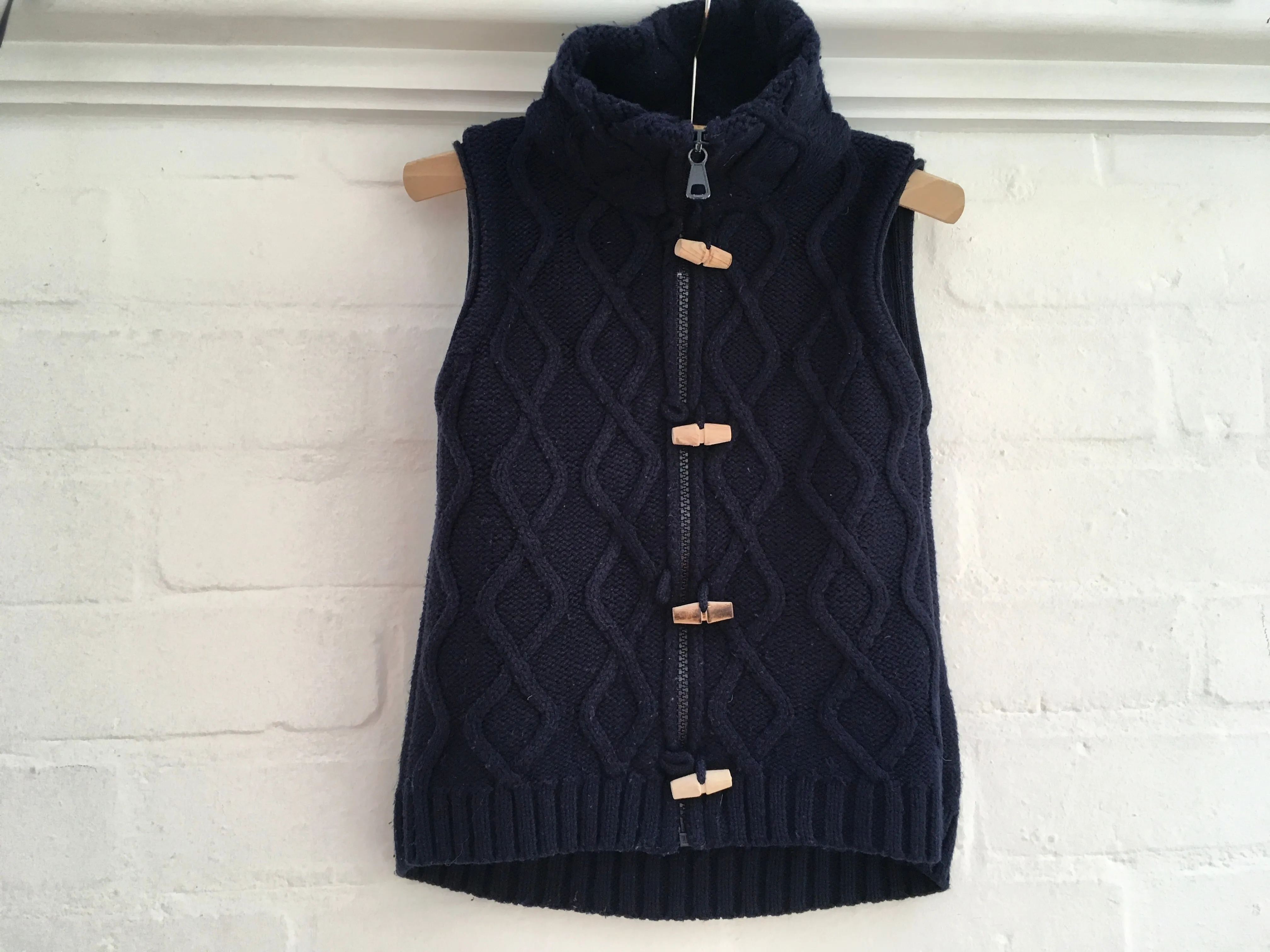 NECK & NECK navy wool knitted duffle vest 4 years 92-106 cm Boys Children