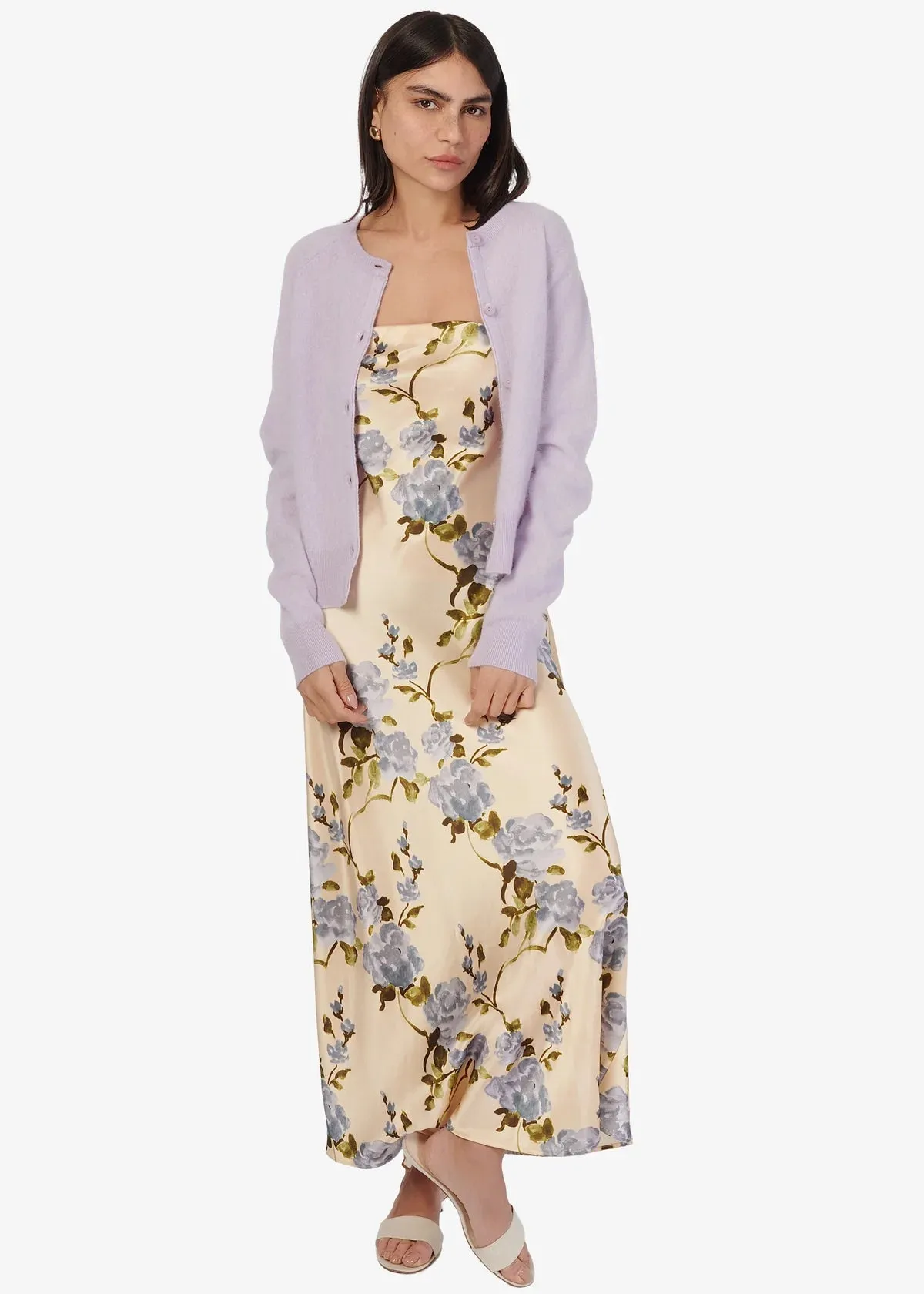 NOELLE STRAPLESS DRESS MOONFLOWERWATERCOLOR BY CAMI NYC SPRING 25