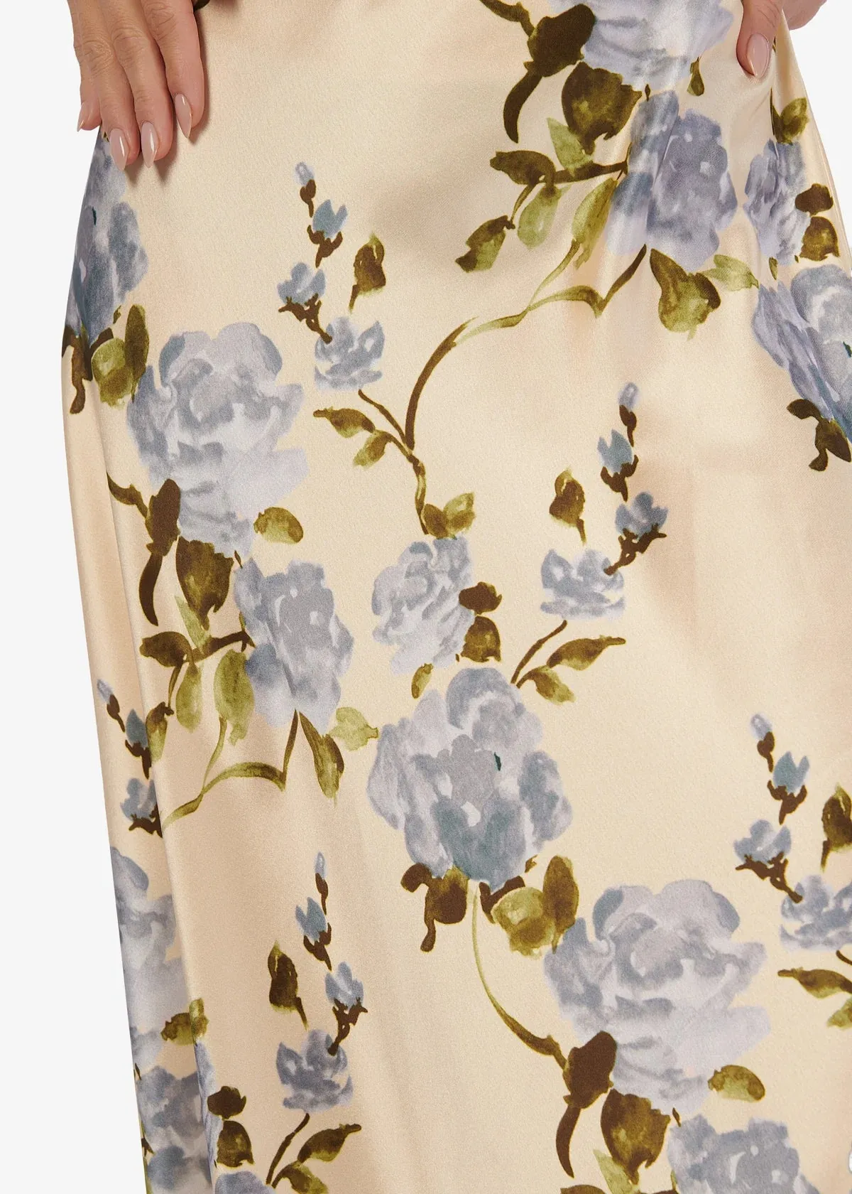 NOELLE STRAPLESS DRESS MOONFLOWERWATERCOLOR BY CAMI NYC SPRING 25