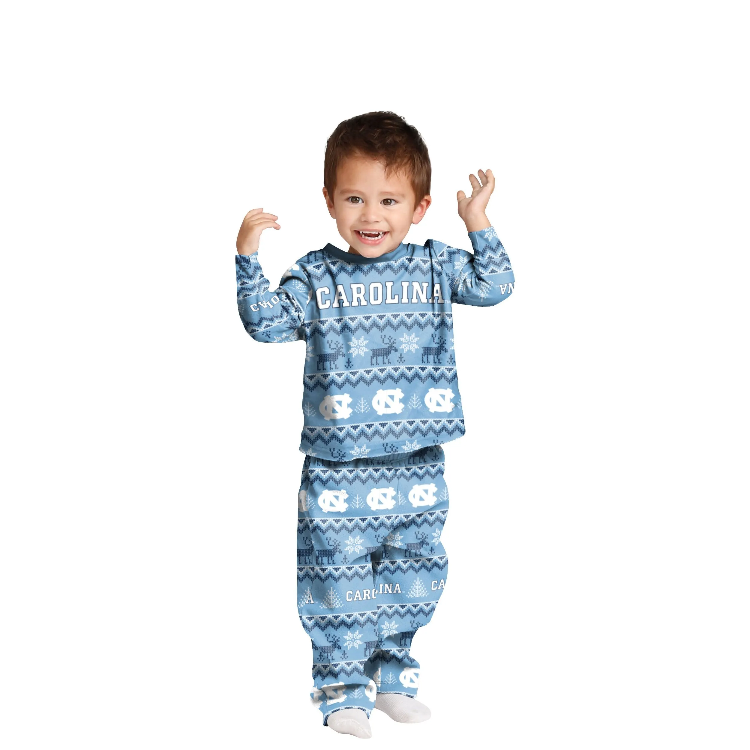 North Carolina Tar Heels NCAA Ugly Pattern Family Holiday Pajamas