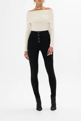 OFF SHOULDER KNIT TOP ETCHED INTO ETERNITY