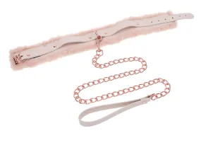 Peaches ‘N Creame Fur Collar and Leash - Pink