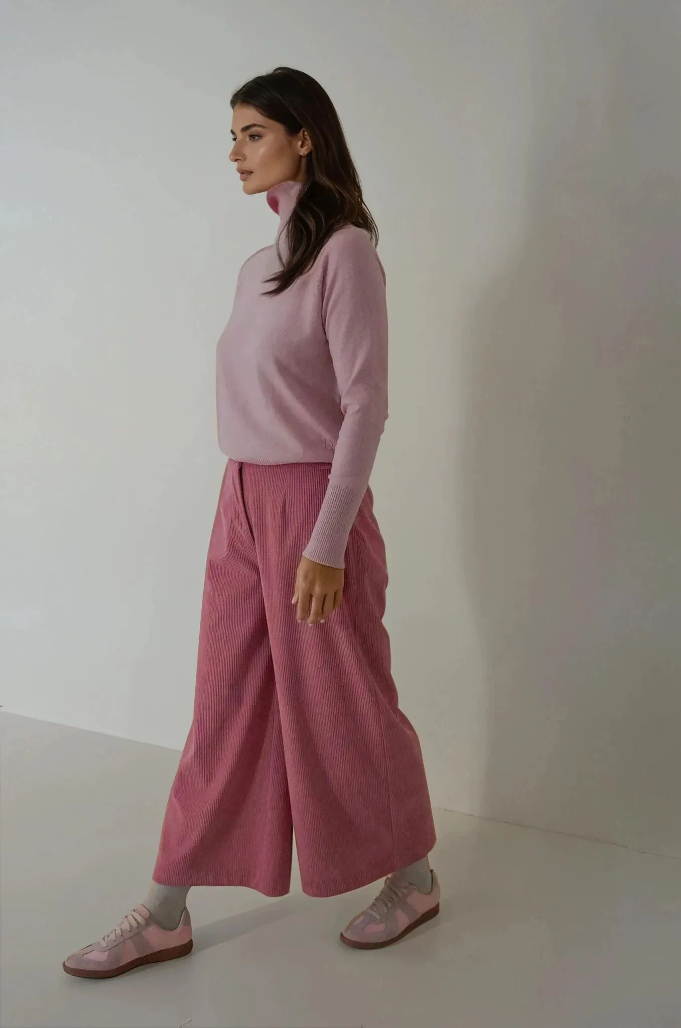 Pink Corduroy Palazzo Pants