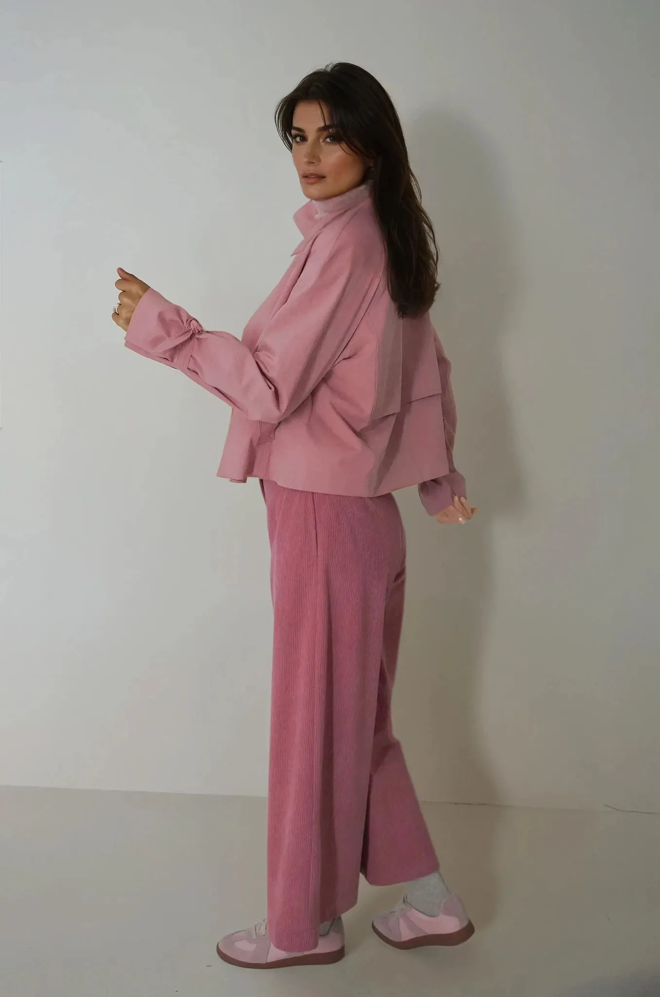 Pink Corduroy Palazzo Pants