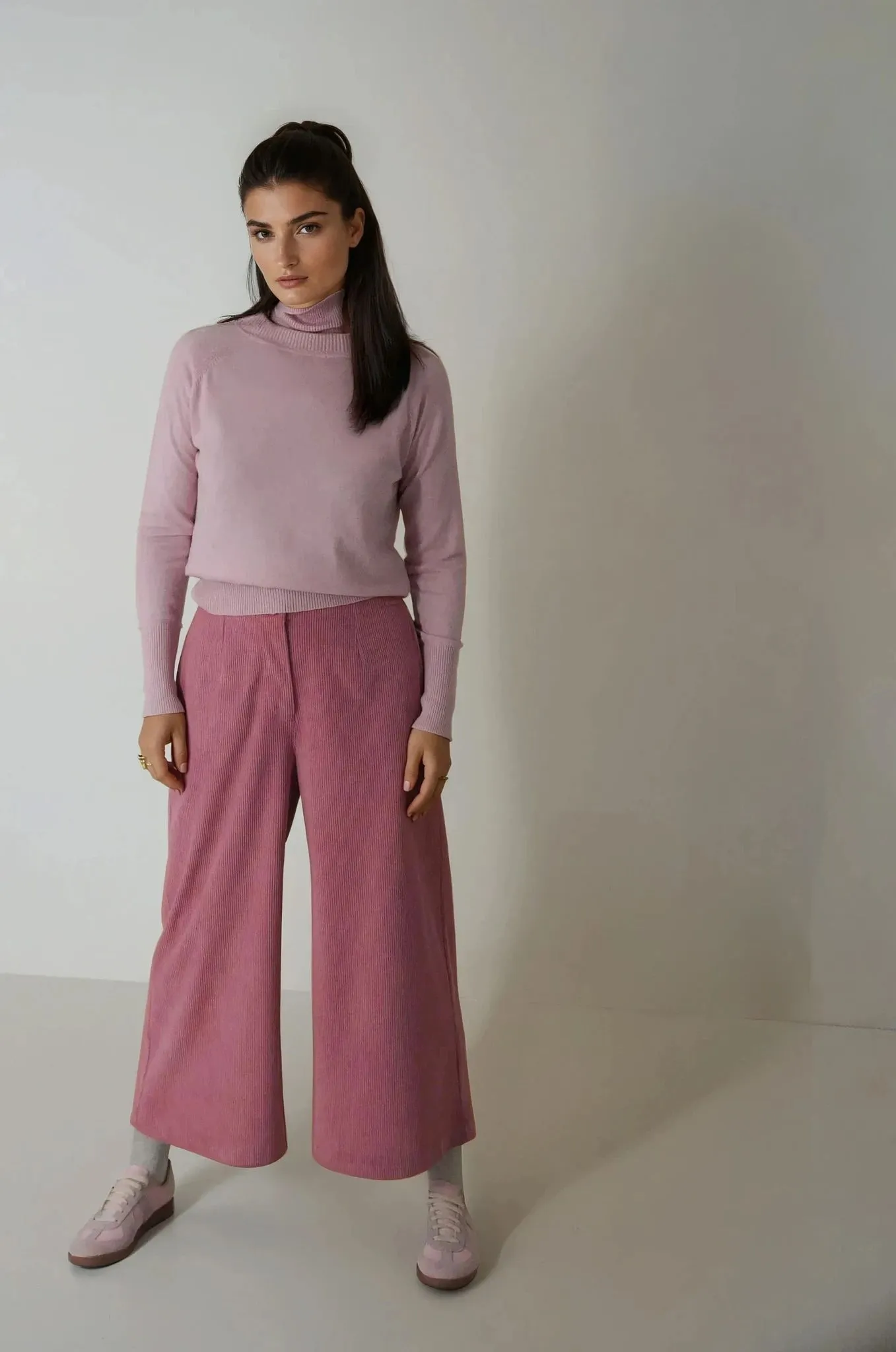 Pink Corduroy Palazzo Pants
