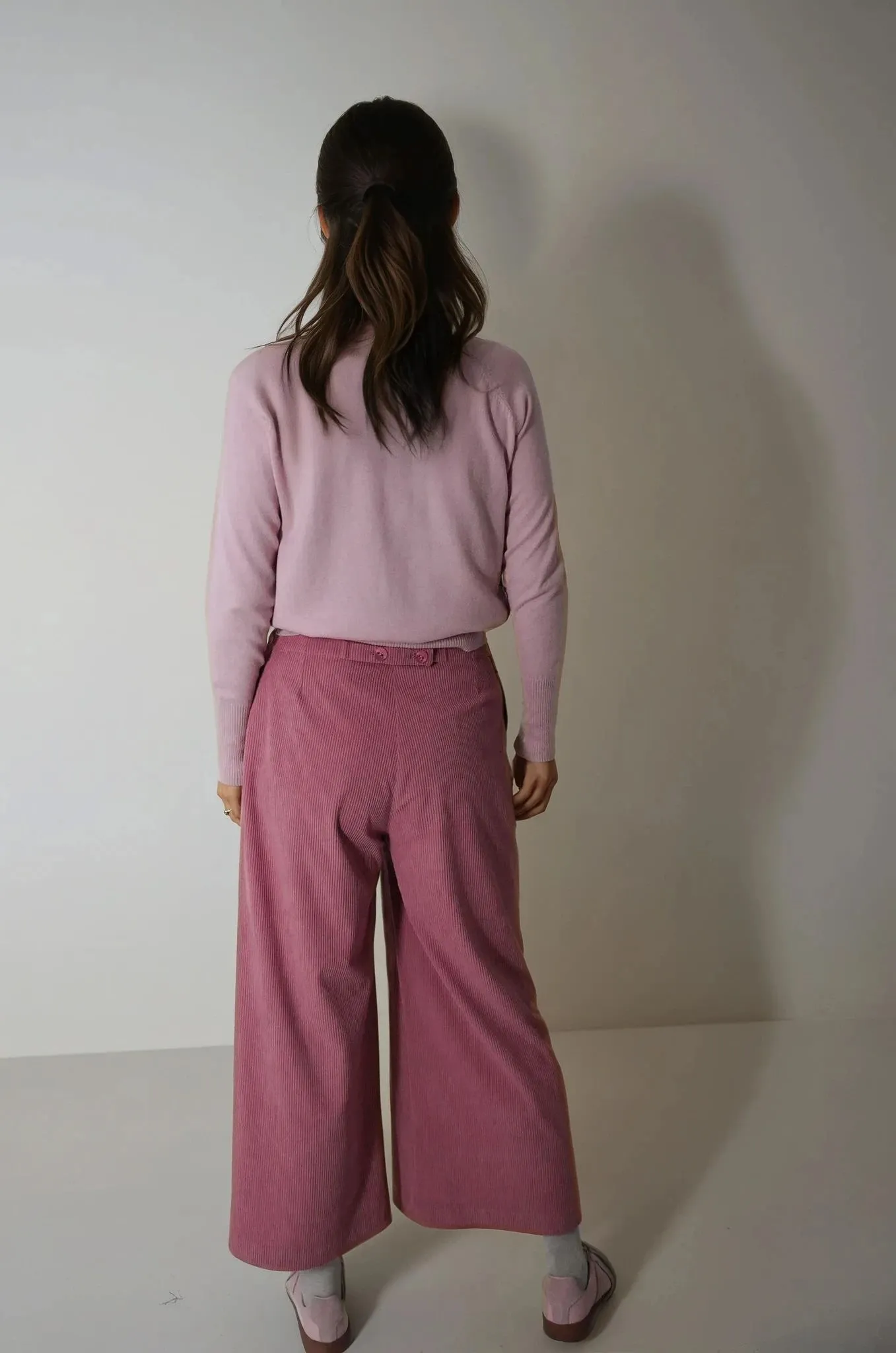 Pink Corduroy Palazzo Pants